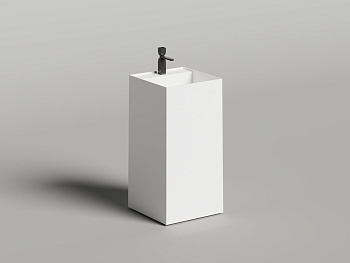 Раковина из искусственного камня S-Sense Salini ARMONIA 130512G 50х50 напольная цвет белый без отверстий под смеситель